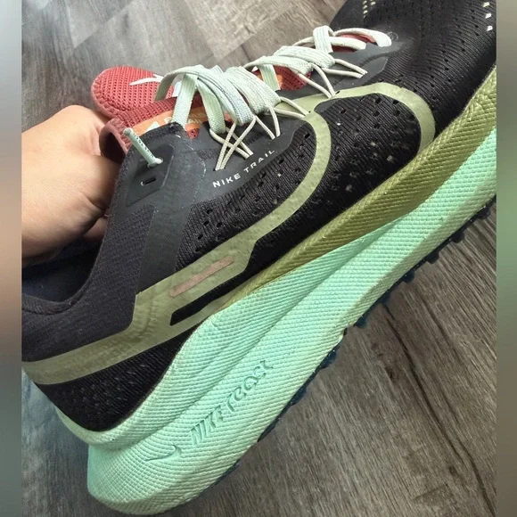 Nike React Pegasus Trail 4 Men’s Size 11 – Black Mint Foam Trail Running Shoes - Picture 6 of 8